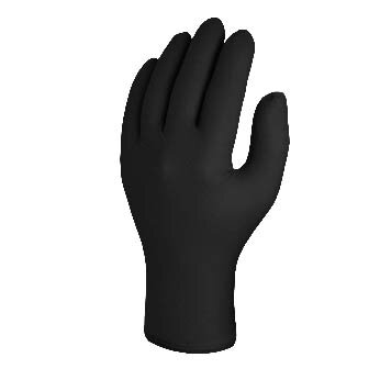 Medium 5.5g  Black Nitrile Powder Free Gloves