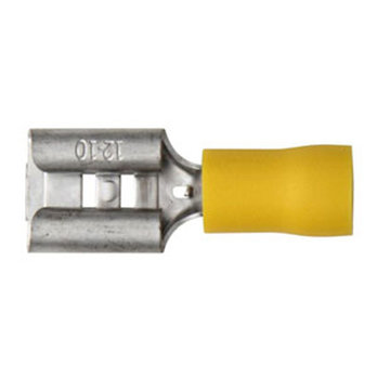 9.5mm Push On Terminals Female Yellow