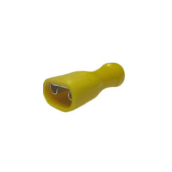 6.3mm Push On Fully Insulated Terminals Female Yellow