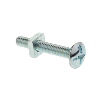 M6 x 100 Roofing Bolts and Nuts BZP 