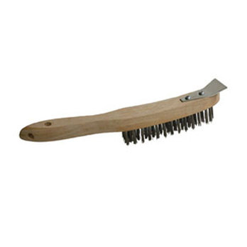 4 Row H/D Wire Brush with Scraper