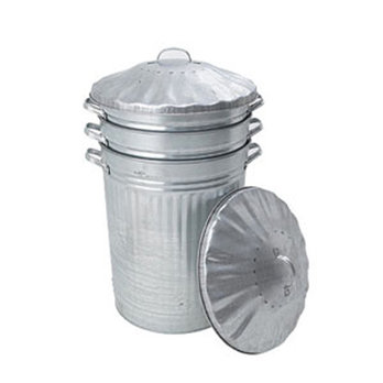 85L H/D Galvanised Dustbin with Lid