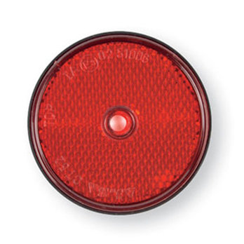 60mm Red Round Self Adhesive/Screw Hole Reflectors