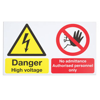 High Voltage/No Admittance Sign