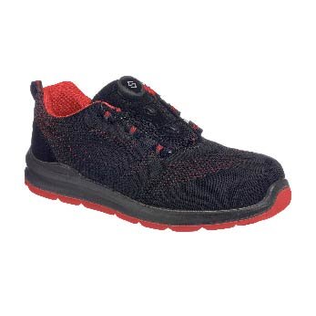 S10 Black/Red Compositelite Wire Lace Safety Trainer Knit S1