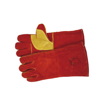 Red Welders Cat 2 Patch Palm Gauntlets