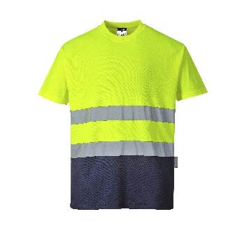 Large Hi-Vis Yellow/Navy T-Shirt