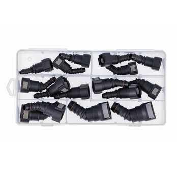 Assorted 45° Angled Fuel Line Quick Connectors 16pc