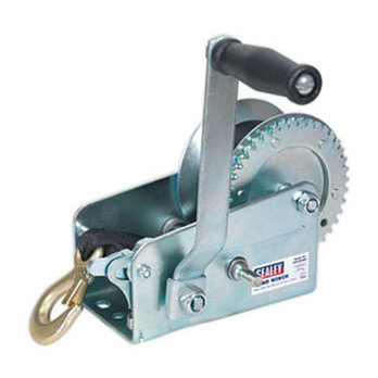 Geared Hand Winch 900kg Capacity with Webbing Strap
