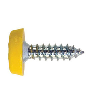 No10 x 18mm Yellow Number Plate Screws