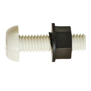 Number Plate Bolts and Nuts 22mm White