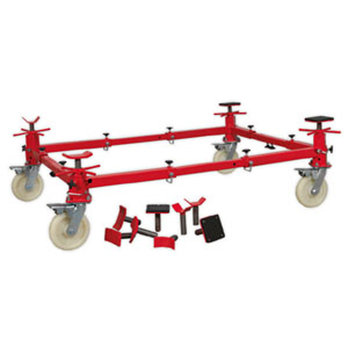 900kg Adjustable Four Post Vehicle Moving Dolly